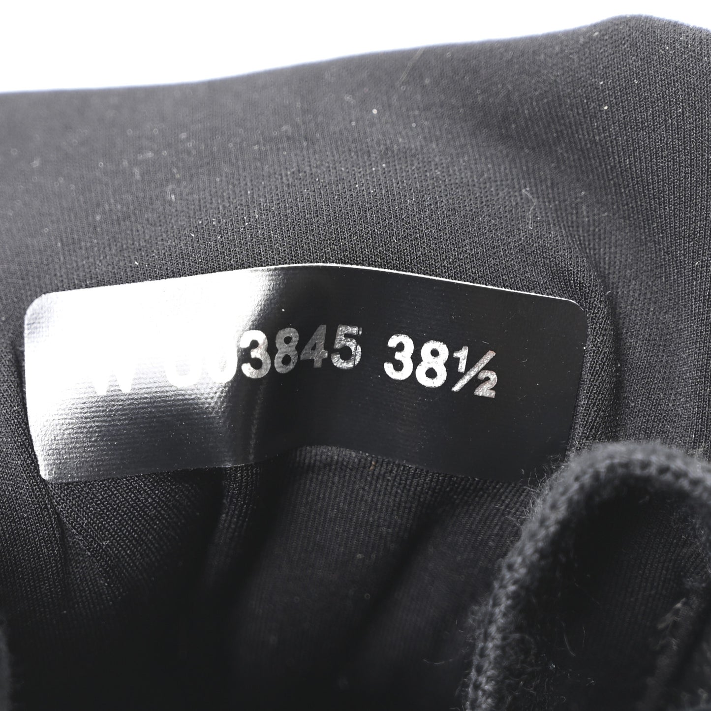 Lambskin Fabric CC Uniform Sneakers 38.5 Black