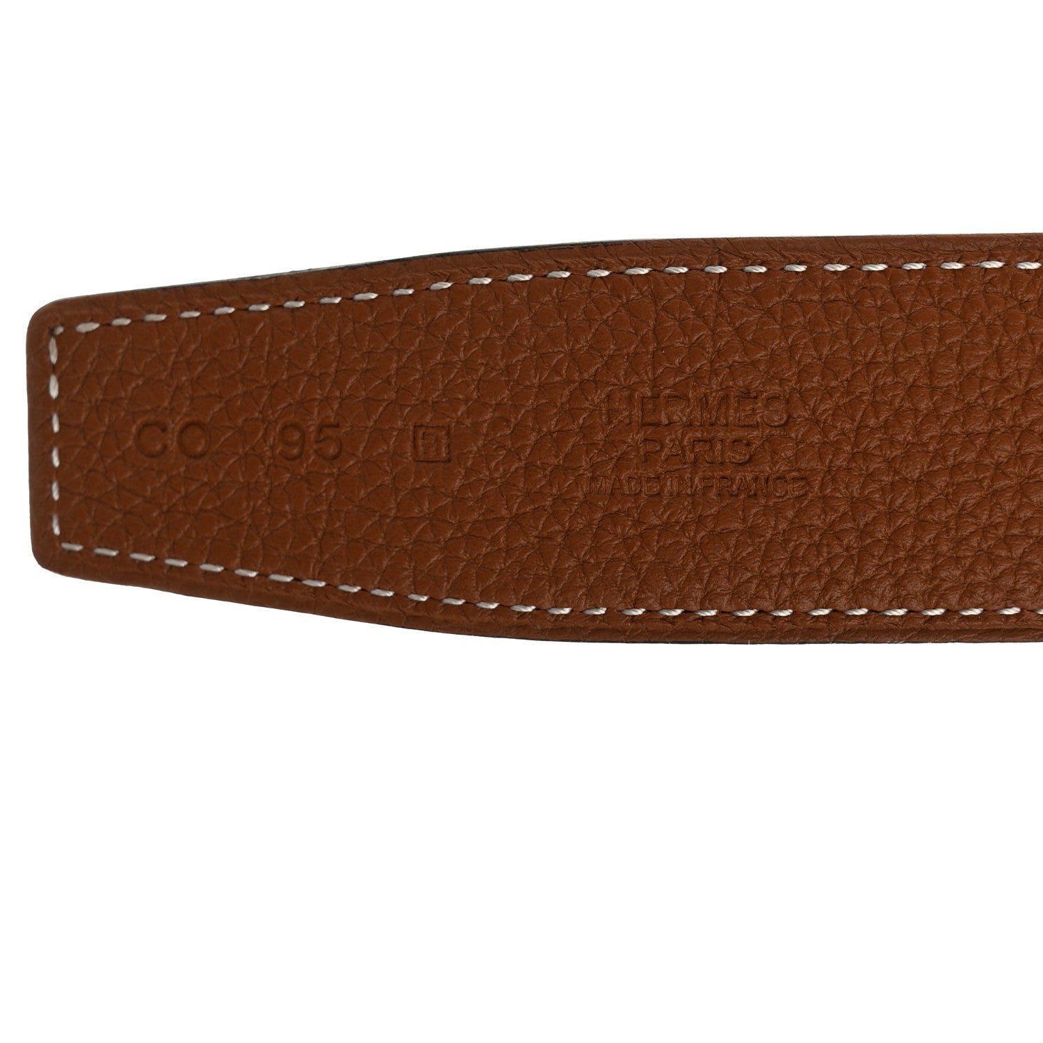 Hermes Box Togo 32mm Belt Strap 95 38 Gold Black 5 of 6