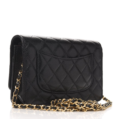 Chanel Caviar Quilted Wallet On Chain WOC Black 3 of 12