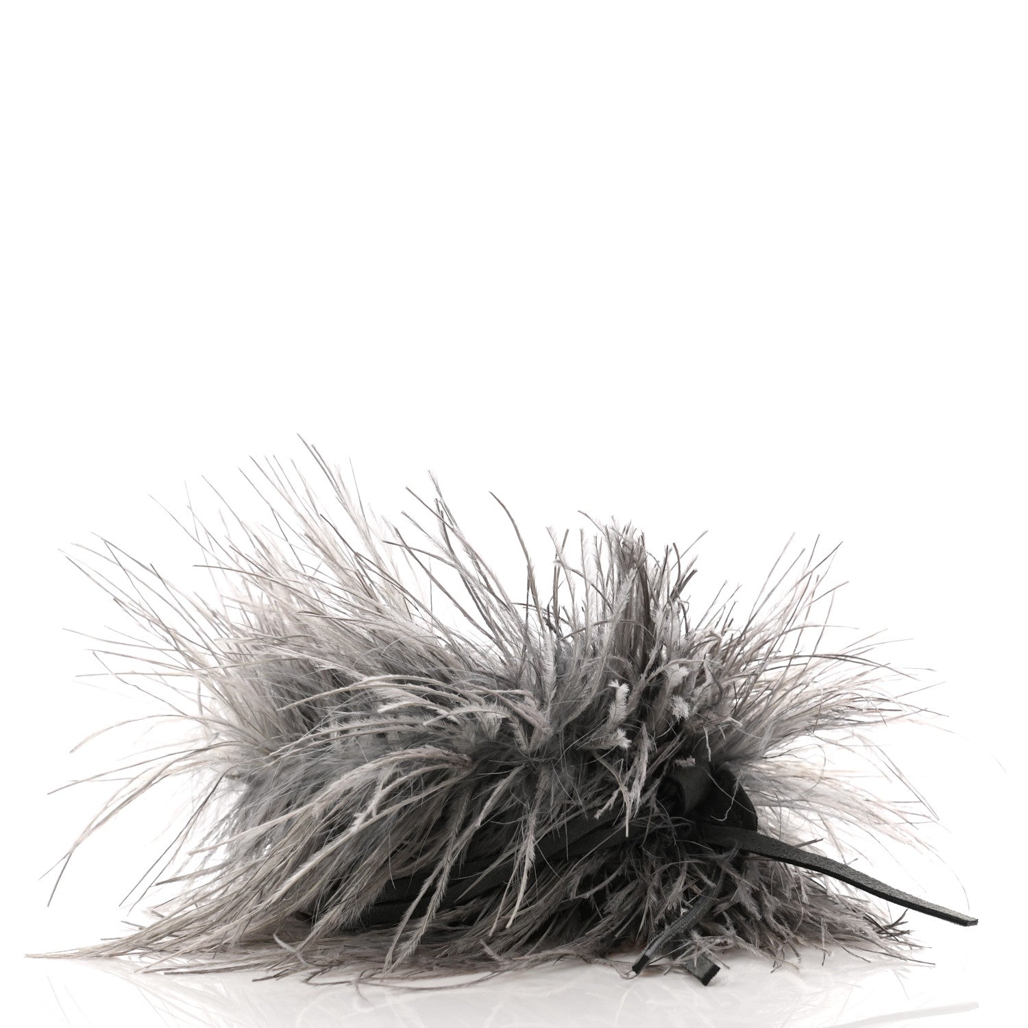 Prada Marabou Feather Bag Strap Grey 2 of 6