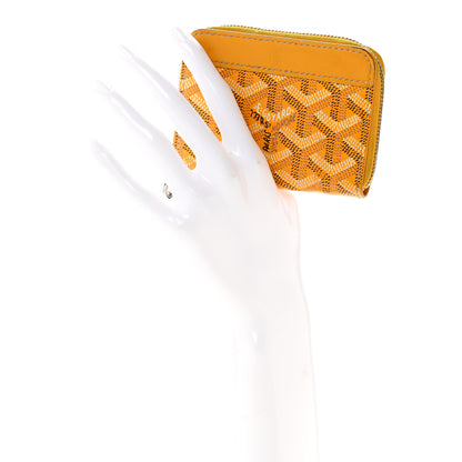 Goyard Goyardine Matignon PM Wallet Yellow 2 of 12