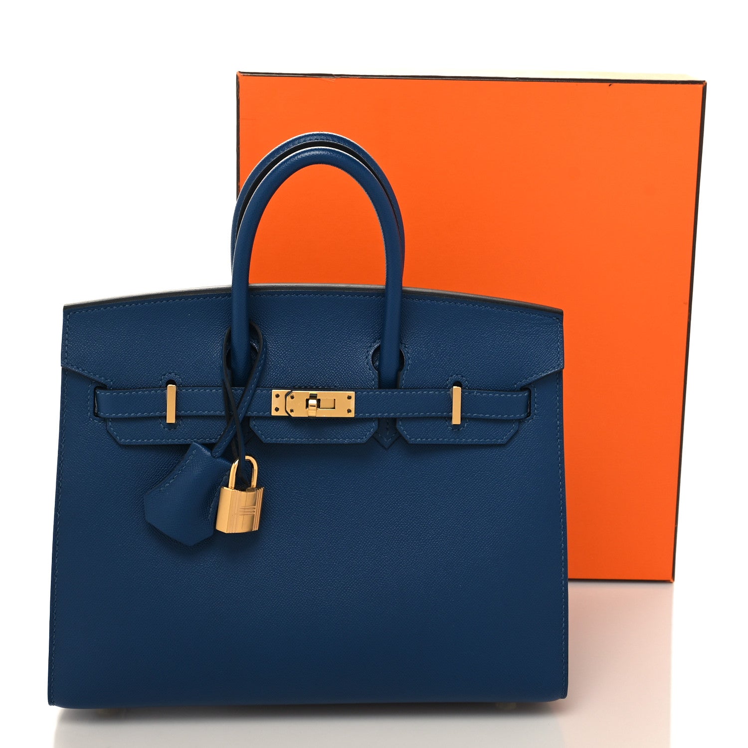 Hermes Madame Calfskin Birkin Sellier 25 Deep Blue 14 of 14