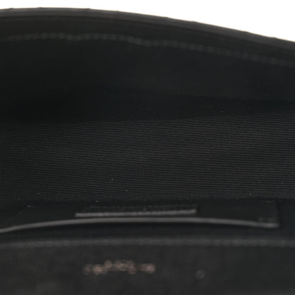 Saint Laurent Grain De Poudre Textured Mixed Matelasse Triquilt Small Monogram Monochrome Satchel Black 5 of 10