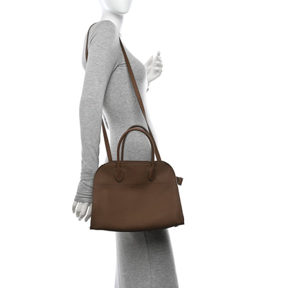 The Row Matte Grained Calfskin Soft Margaux 12 Taupe 2 of 9