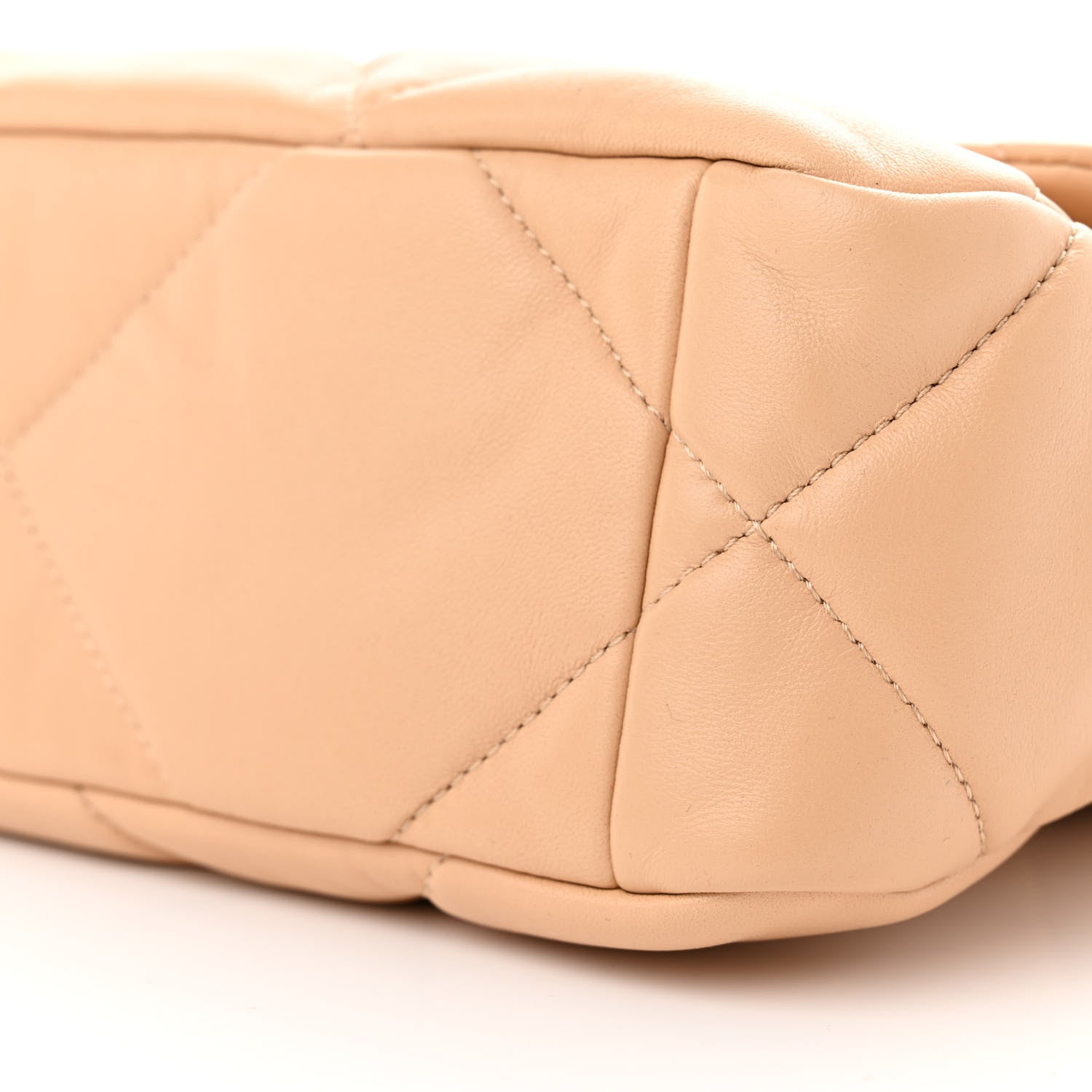 Chanel Goatskin Quilted Medium Chanel 19 Flap Beige 10 of 10