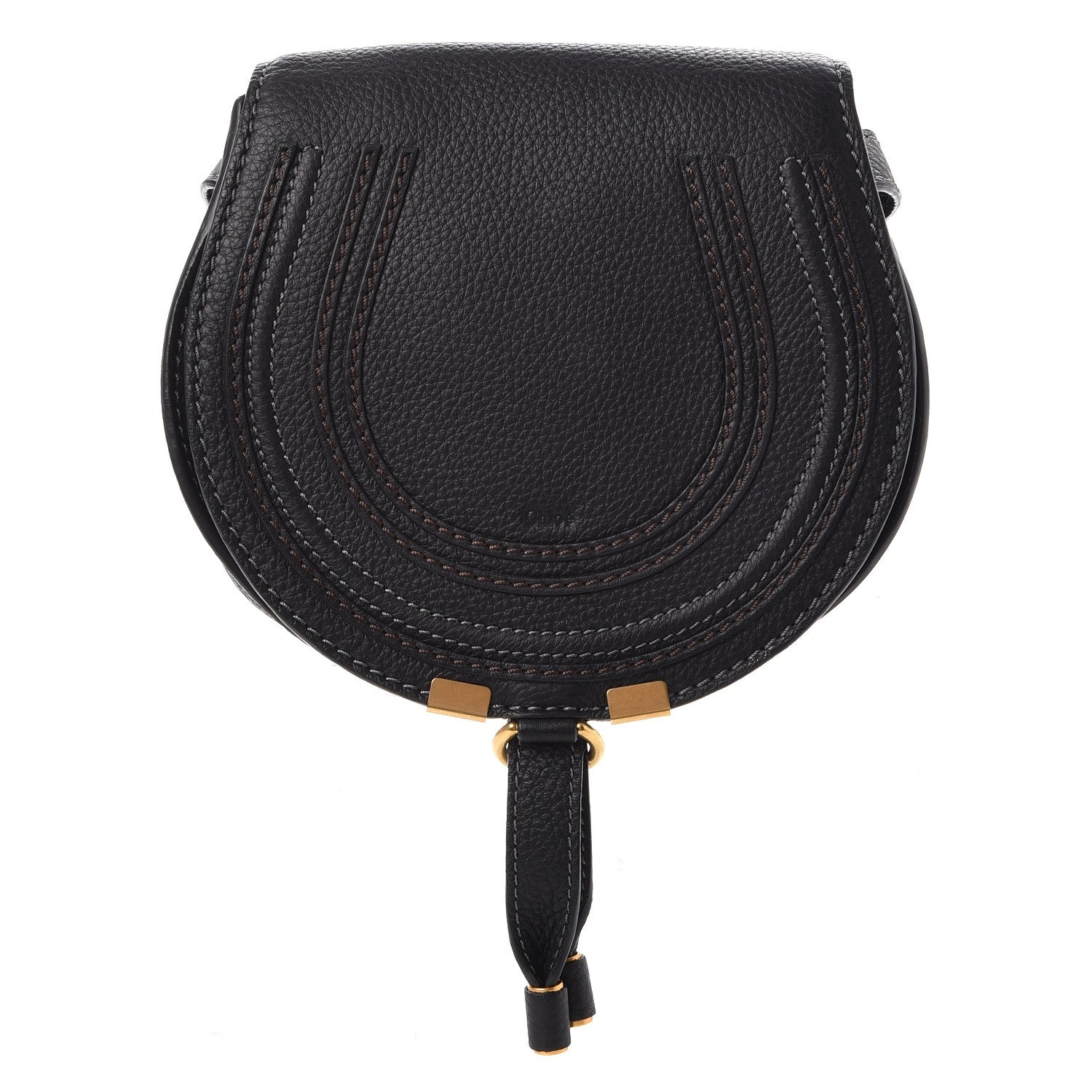 Chloe Calfskin Mini Marcie Round Crossbody Bag Black 1 of 9