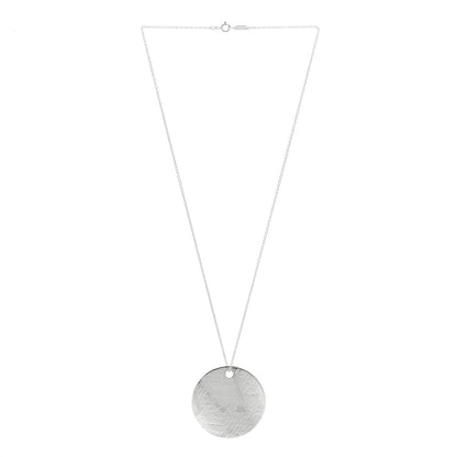 Tiffany Sterling Silver Notes Round Pendant Necklace 3 of 5