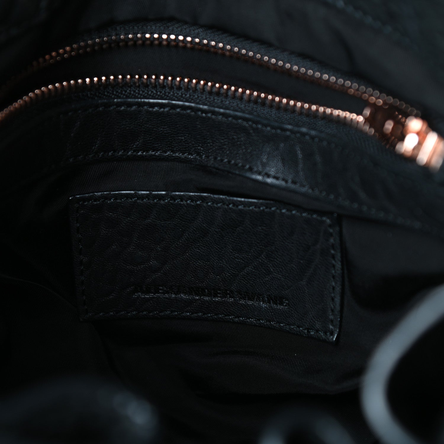 Alexander Wang Pebbled Lambskin Diego Bucket Black Rose Gold Hardware 6 of 9