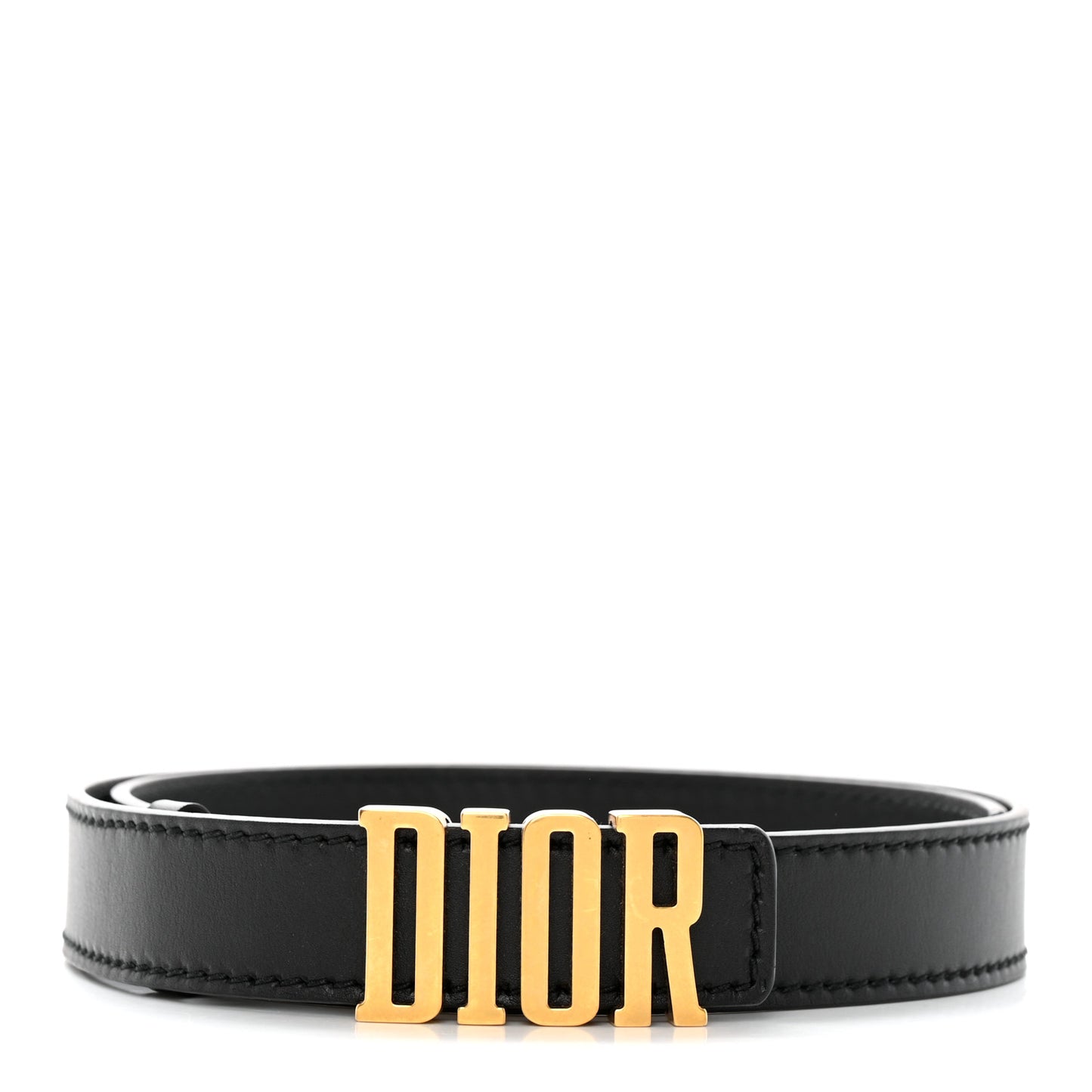 Calfskin D Fence Belt 75 30 Black