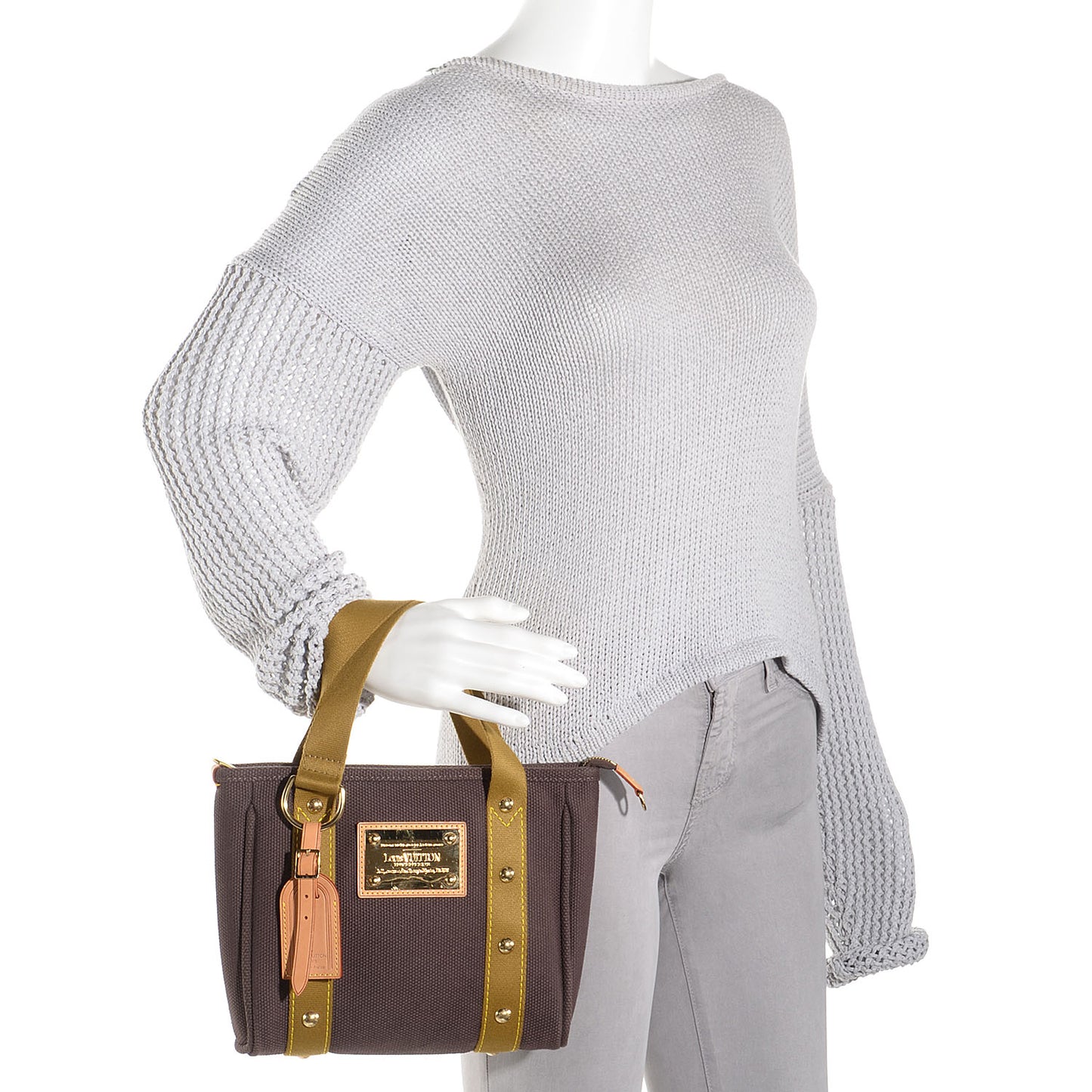 Toile Antigua Cabas PM Brown Kaki