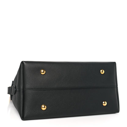 Louis Vuitton Grained Calfskin Low Key Hobo MM Black 5 of 10