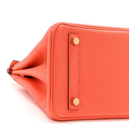 Hermes Togo Birkin 25 Orange Poppy 9 of 13