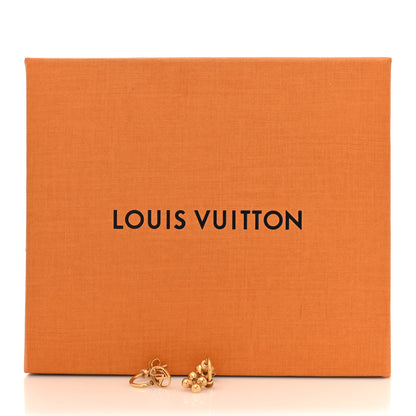 Louis Vuitton Brass Blooming Earrings Gold 6 of 6