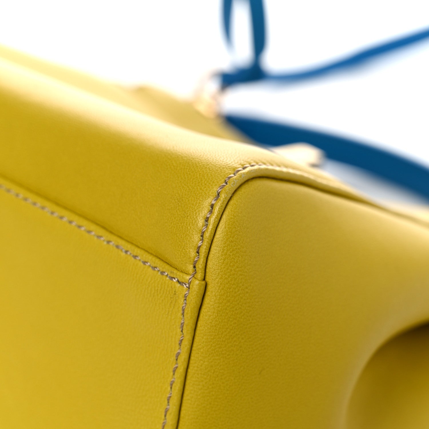 Fendi Nappa Colorblock Mini Peekaboo Iconic Satchel Lime Blue Royal Latte 11 of 19