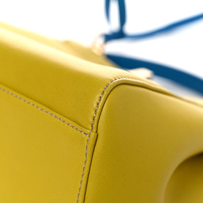 Fendi Nappa Colorblock Mini Peekaboo Iconic Satchel Lime Blue Royal Latte 11 of 19