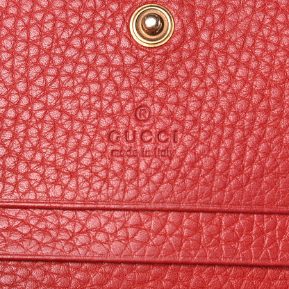 Gucci Pebbled Calfskin Animalier Card Case Red 6 of 8