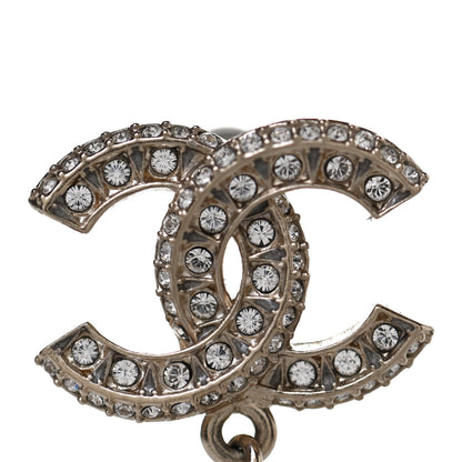 Chanel Crystal Pearl CC Drop Earrings Gold 4 of 6