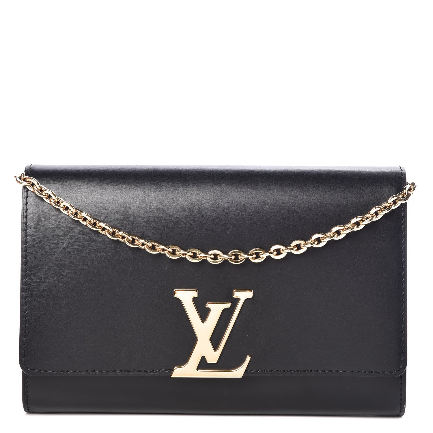 Louis Vuitton Calfskin Chain Louise GM NM Black 1 of 9