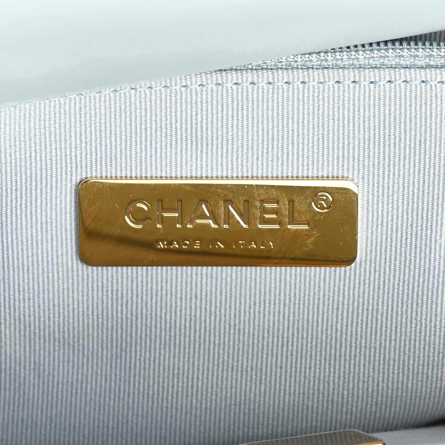 Chanel Lambskin Quilted Medium Chanel 19 Flap Light Blue 6 of 10