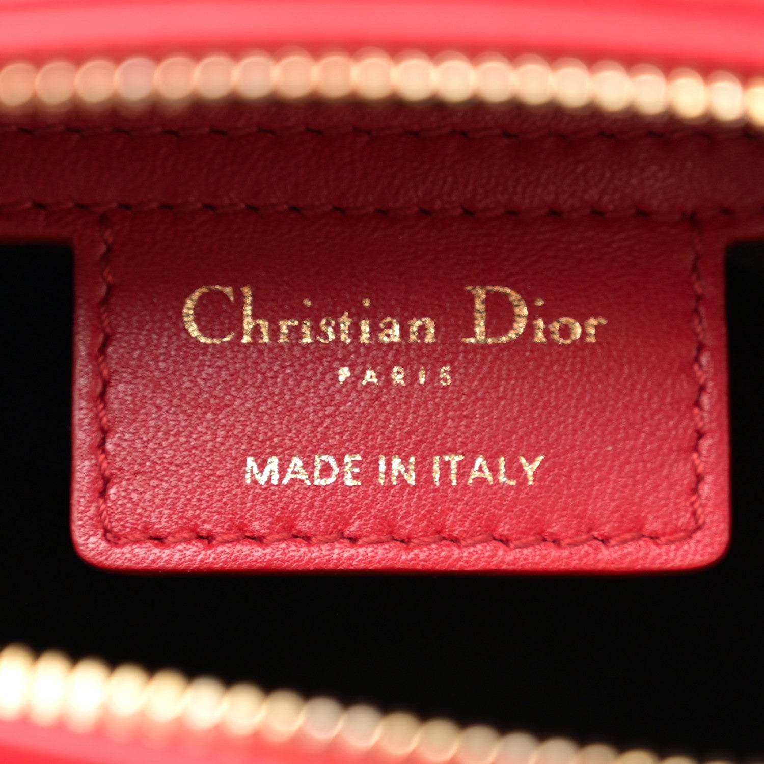 Christian Dior Lambskin Cannage Medium Lady Dior Red 6 of 10