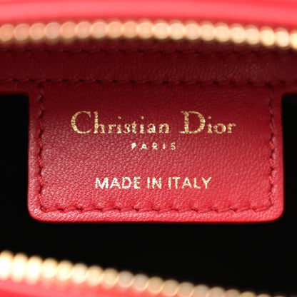 Christian Dior Lambskin Cannage Medium Lady Dior Red 6 of 10