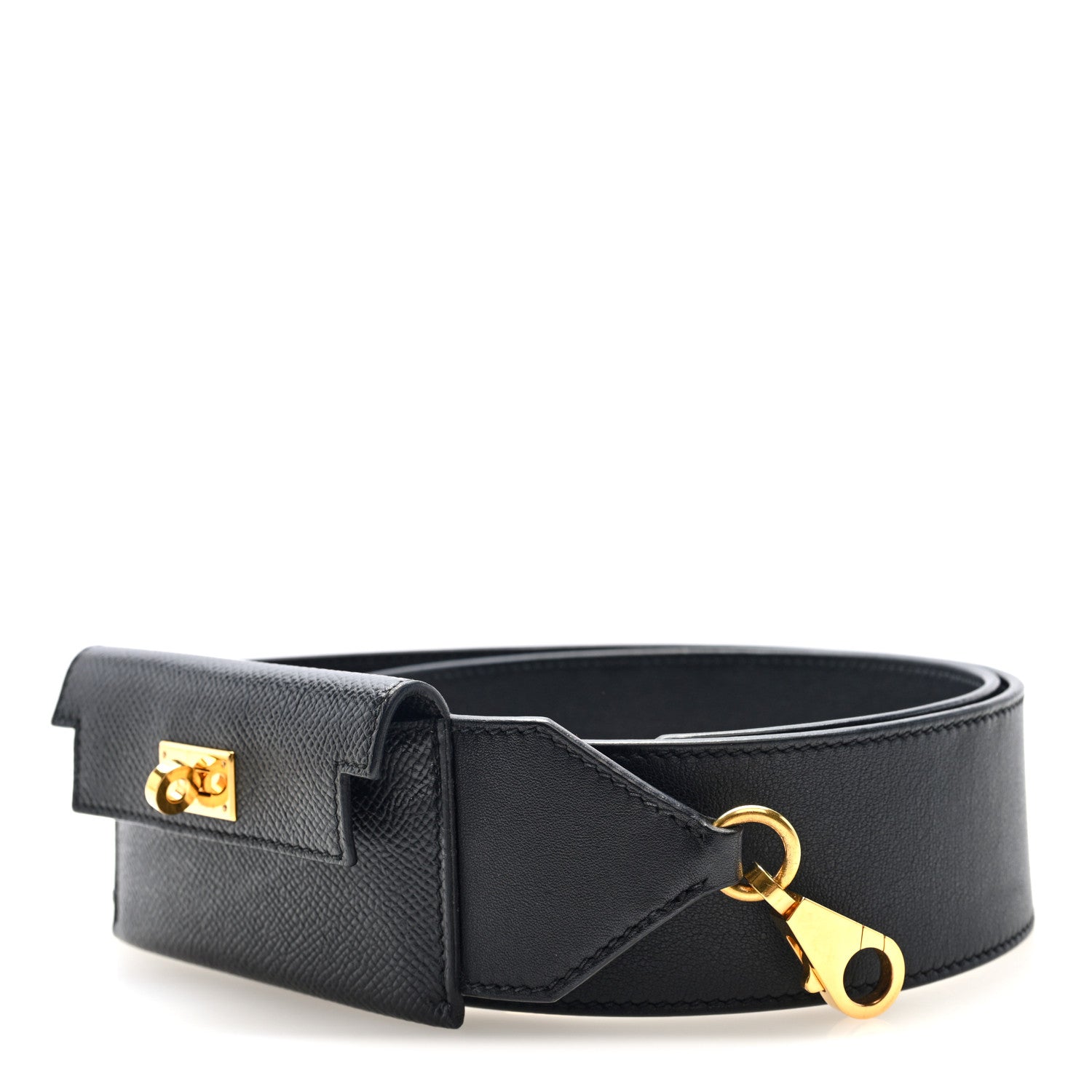 Hermes Swift Epsom Pocket Kelly Shoulder Strap Black 1 of 5