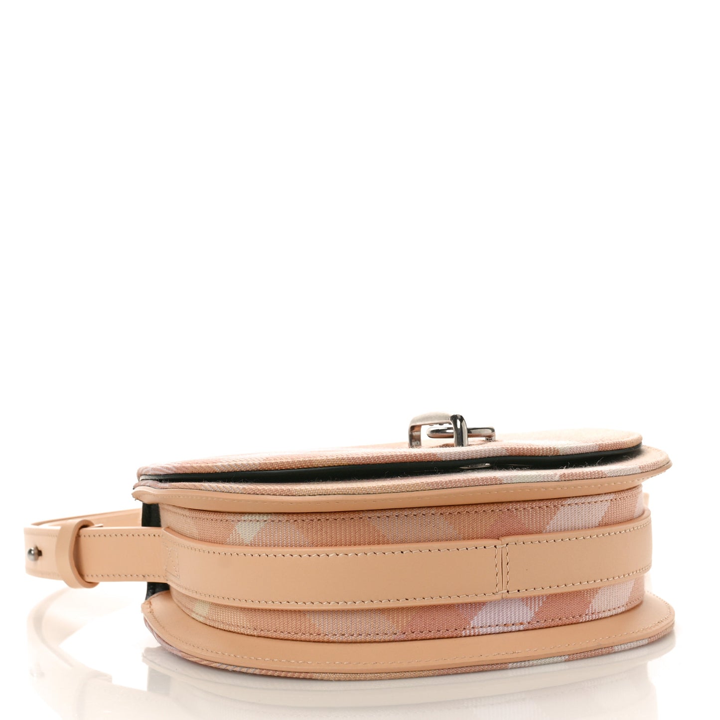Jacquard Check Mini Rocking Horse Crossbody Peach