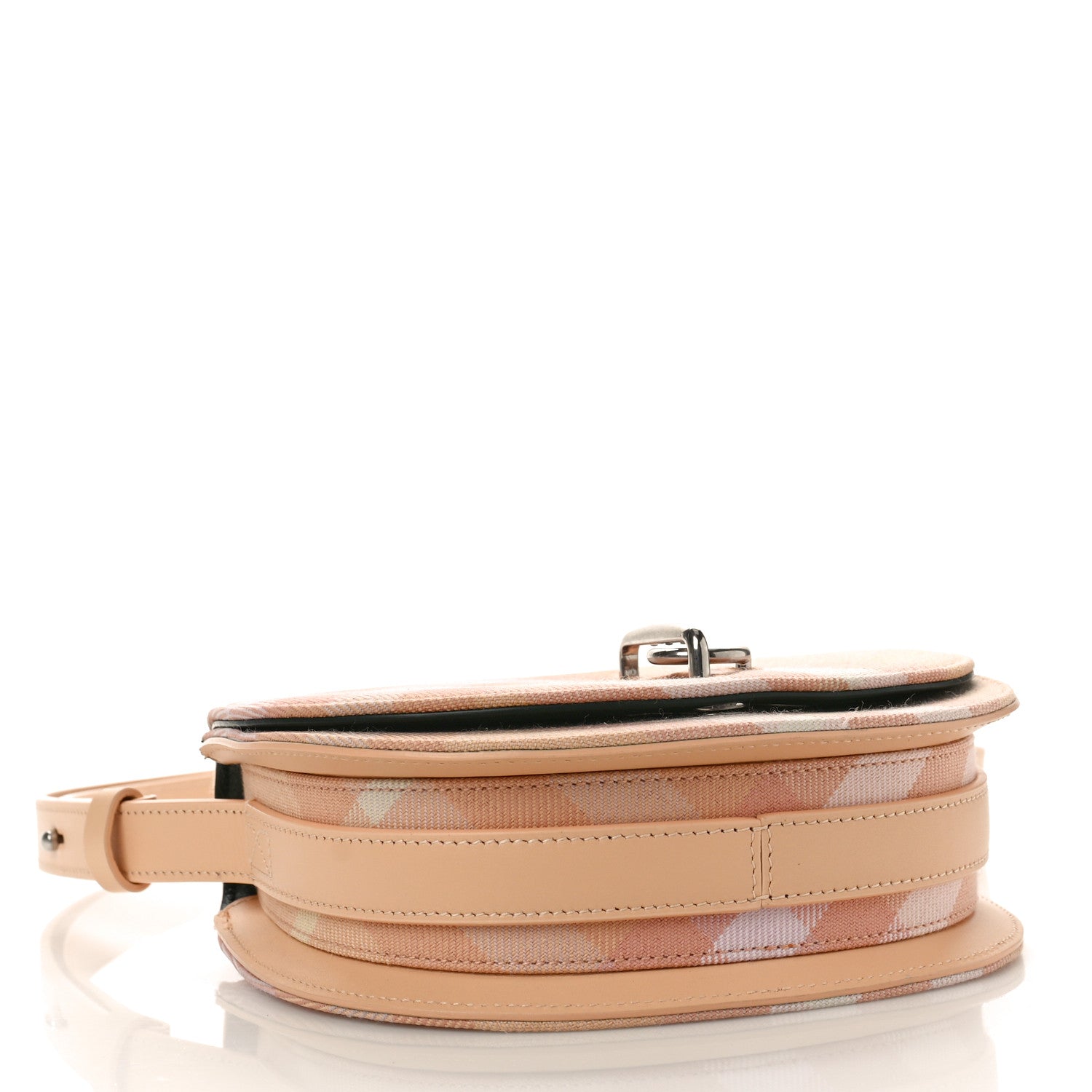 Burberry Jacquard Check Mini Rocking Horse Crossbody Peach 3 of 7
