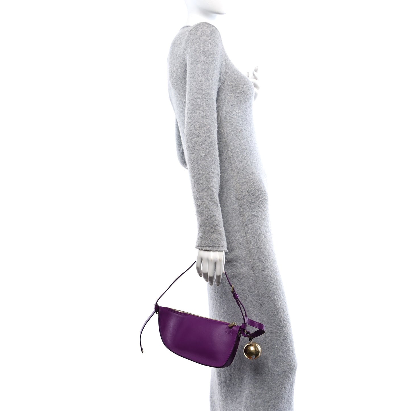 Calfskin Mini Shield Sling Bag Thistle
