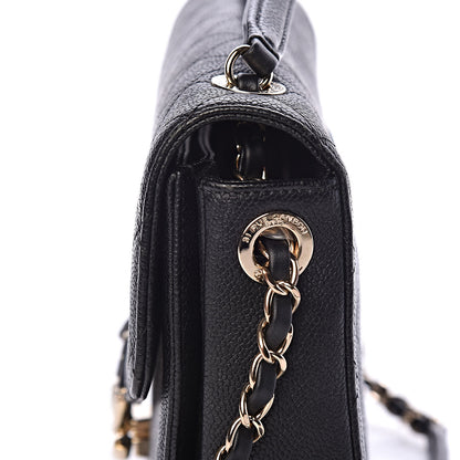 Chanel Grained Calfskin Quilted Medium Cuba Top Handle Flap Black 12 of 14
