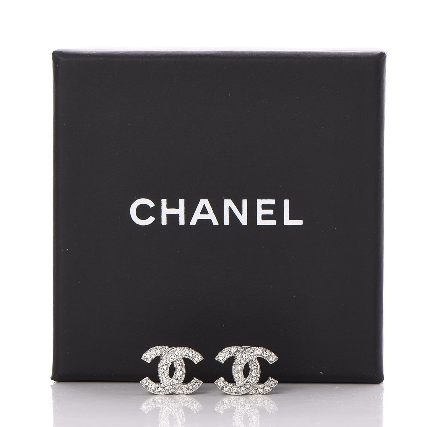 Crystal CC Earrings Silver