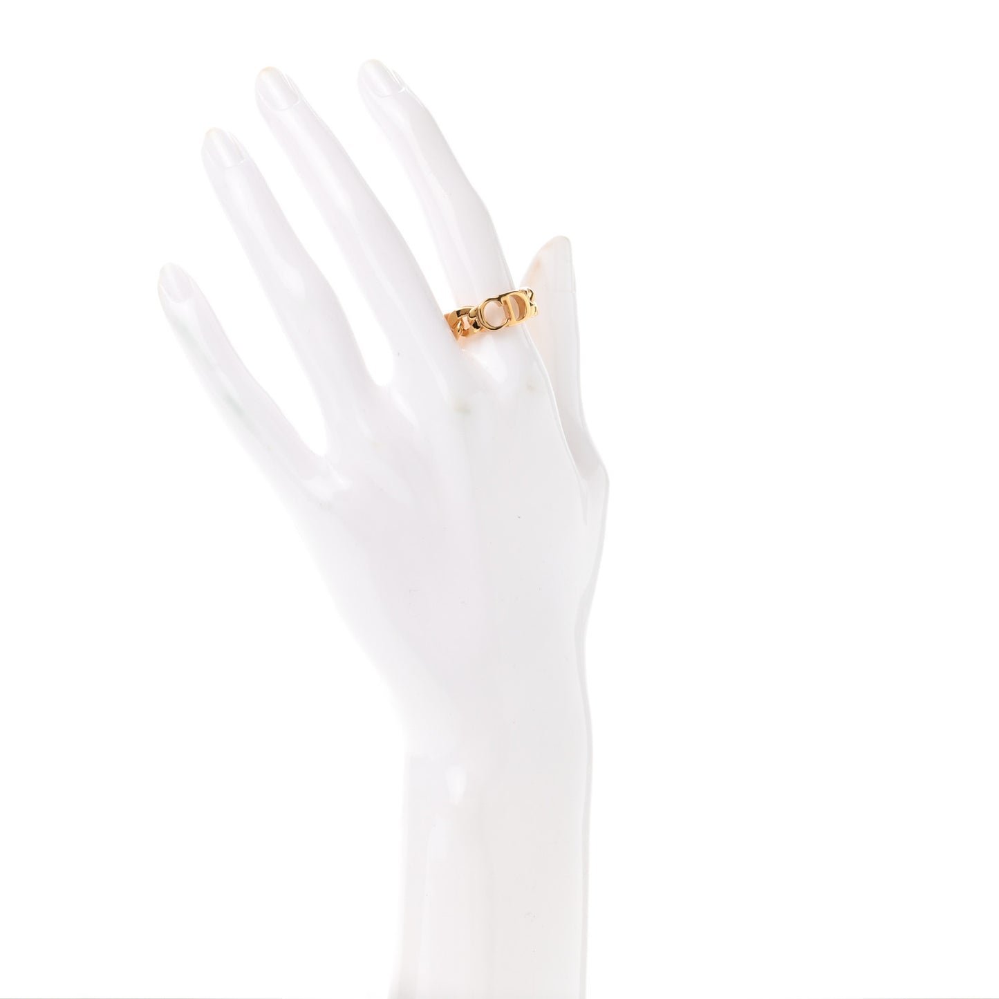 Metal Danseuse Etoile Chain Ring 7 Gold
