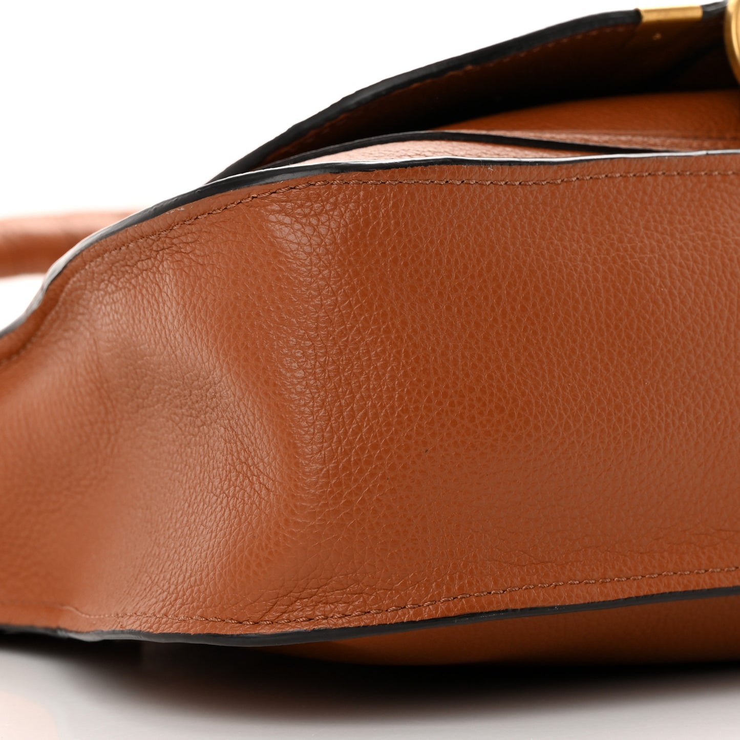 Calfskin Small Marcie Satchel Tan