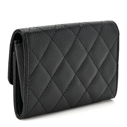Chanel Caviar Quilted Flap Card Holder Black 3 of 7