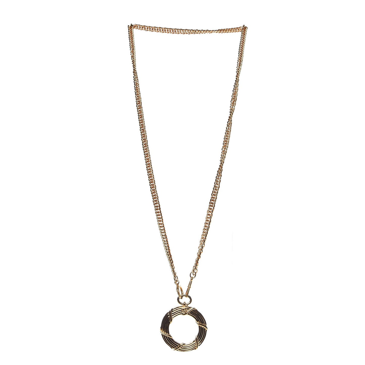 Loupe Magnifying Glass Necklace Gold