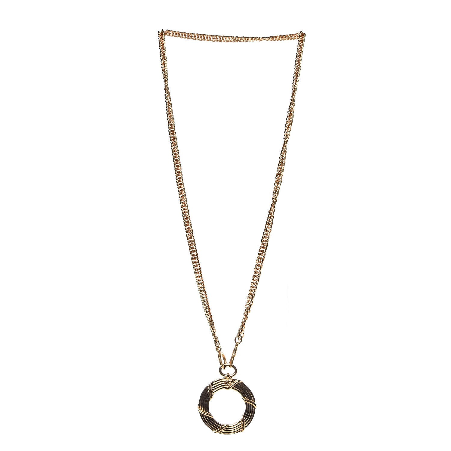Chanel Loupe Magnifying Glass Necklace Gold 3 of 4