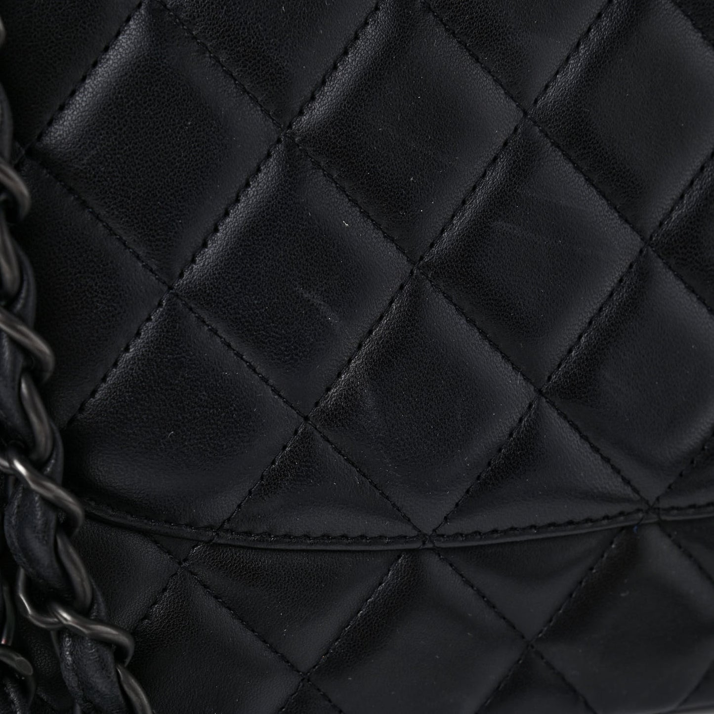 Lambskin Quilted Jumbo Double Flap So Black