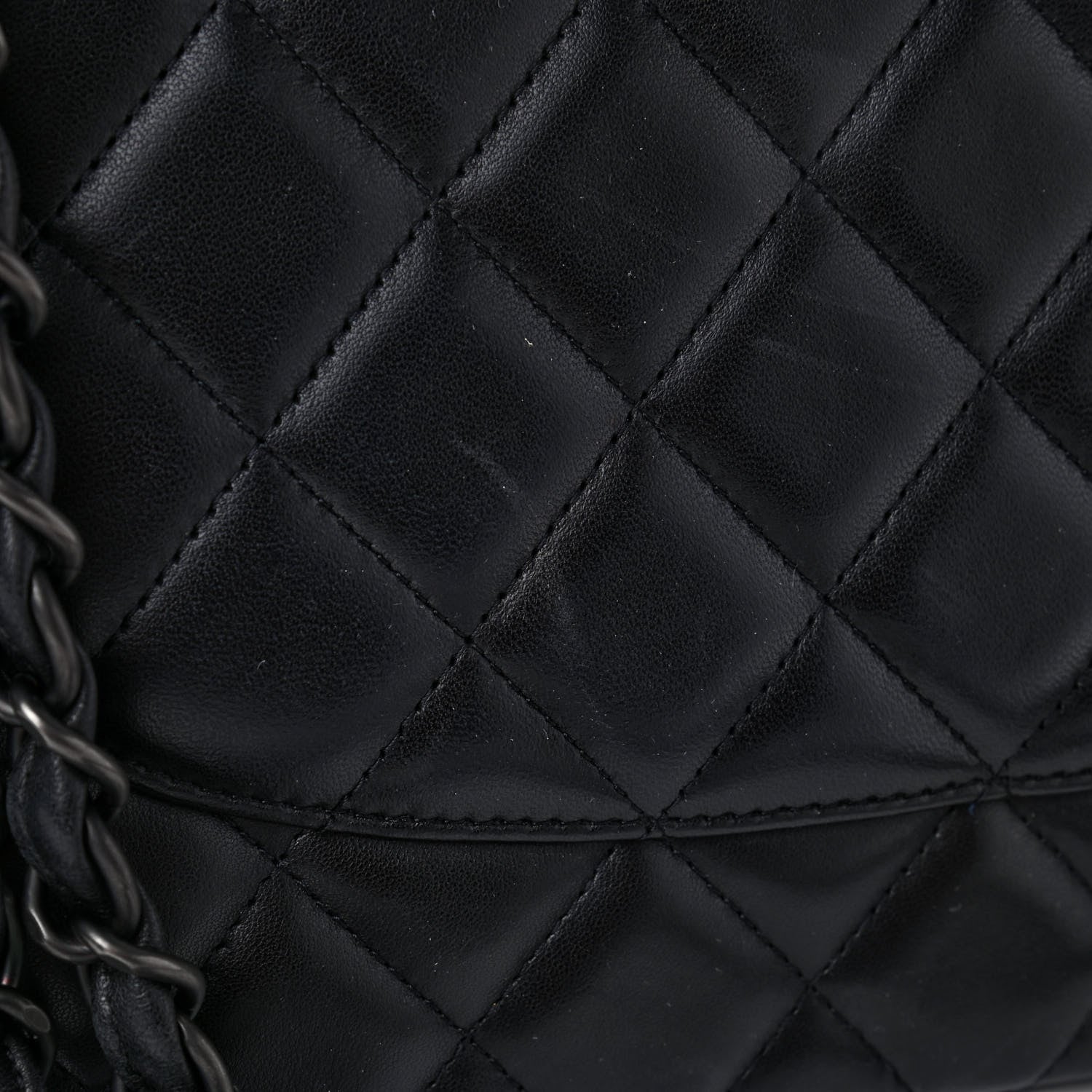 Chanel Lambskin Quilted Jumbo Double Flap So Black 16 of 16