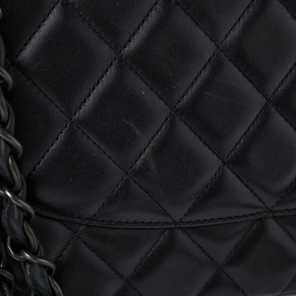 Chanel Lambskin Quilted Jumbo Double Flap So Black 16 of 16