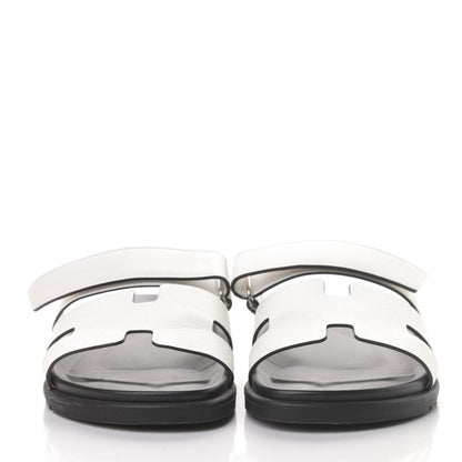 Hermes Epsom Mens Chypre Sandals 42 White 2 of 13
