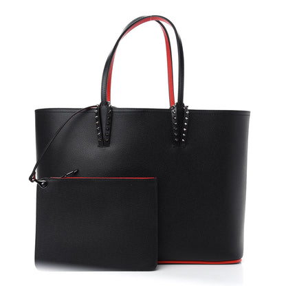Christian Louboutin Calfskin Spikes East West Cabata Tote Black 1 of 12