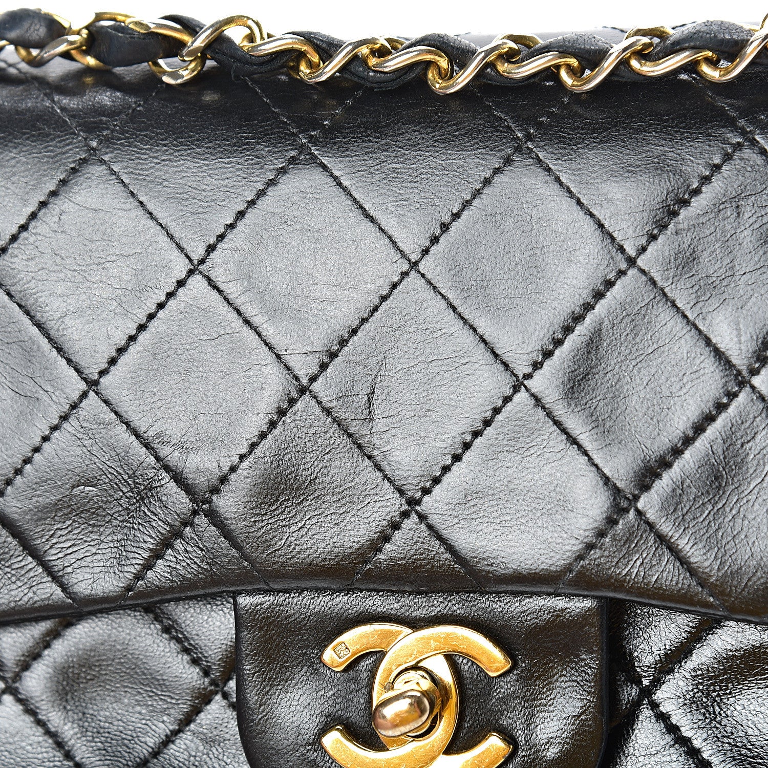 Chanel Lambskin Quilted Small Double Flap Black 15 of 19