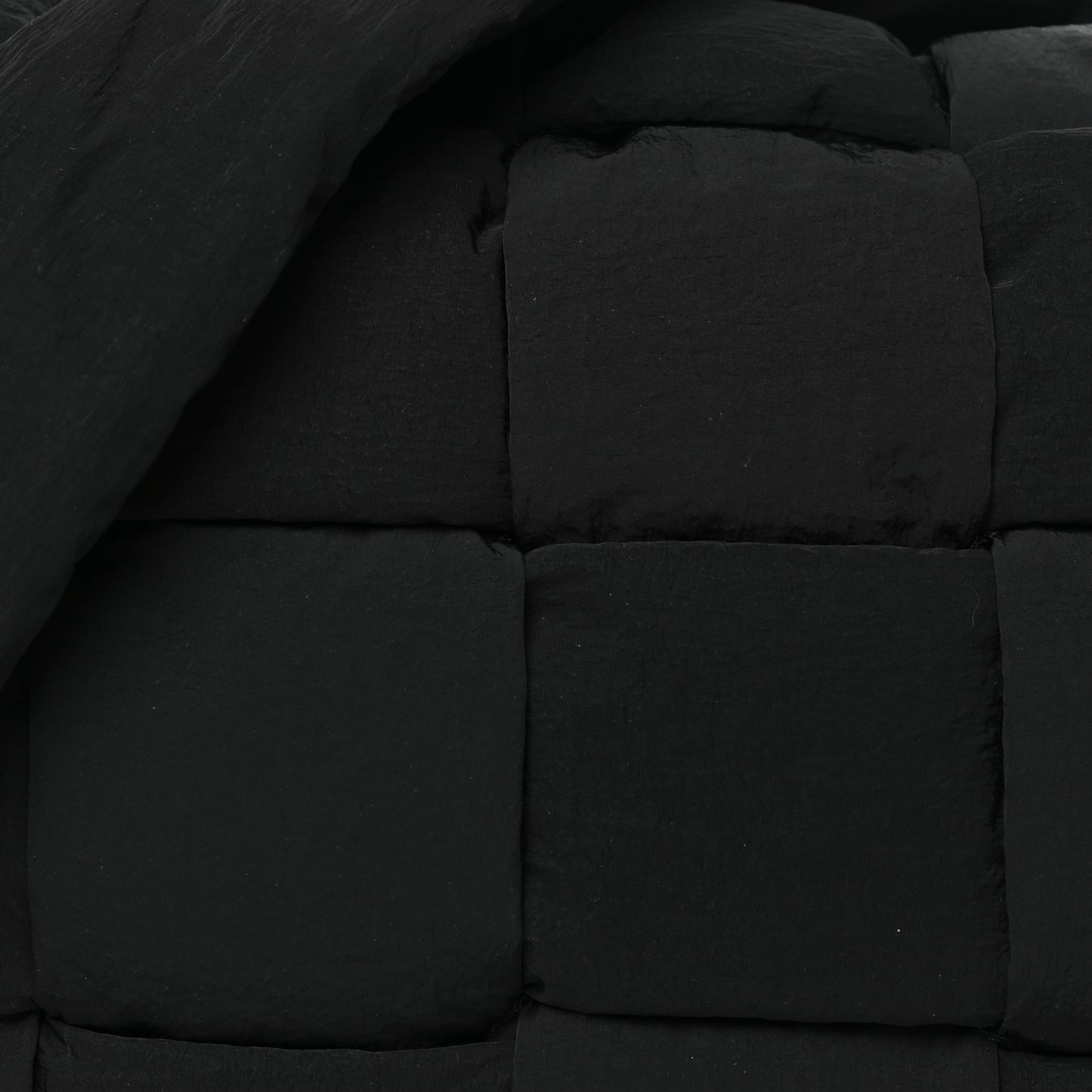 Nylon Intrecciato Padded Tech Maxi Cassette Bag Black