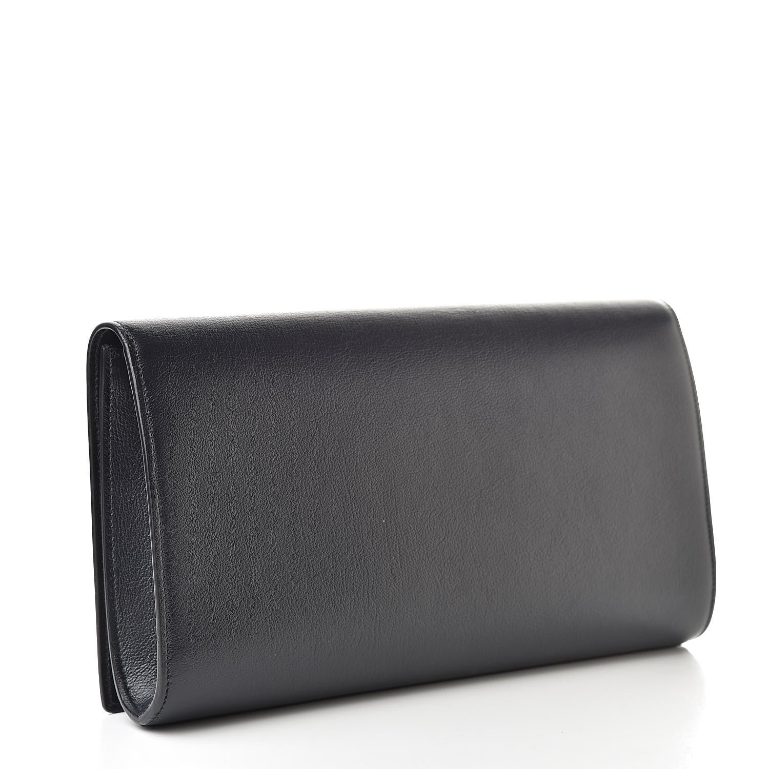 Saint Laurent Calfskin Monogram Large Belle De Jour Clutch Navy 3 of 7