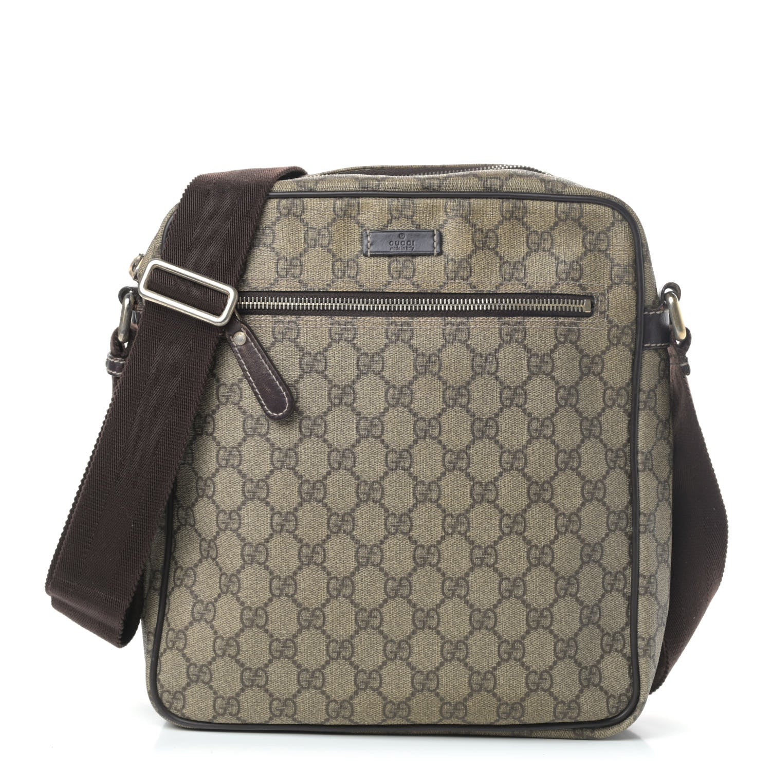 Gucci GG Plus Monogram Medium Messenger Bag Dark Brown 1 of 8