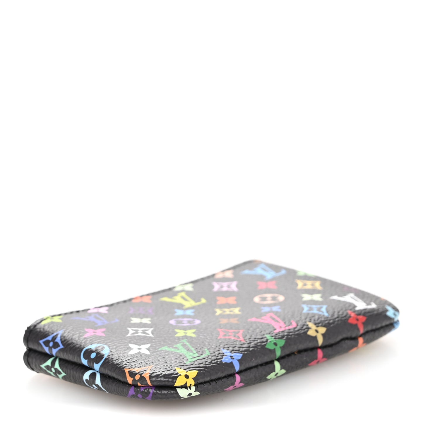 LV X TM Monogram Multicolor Key Pouch Black
