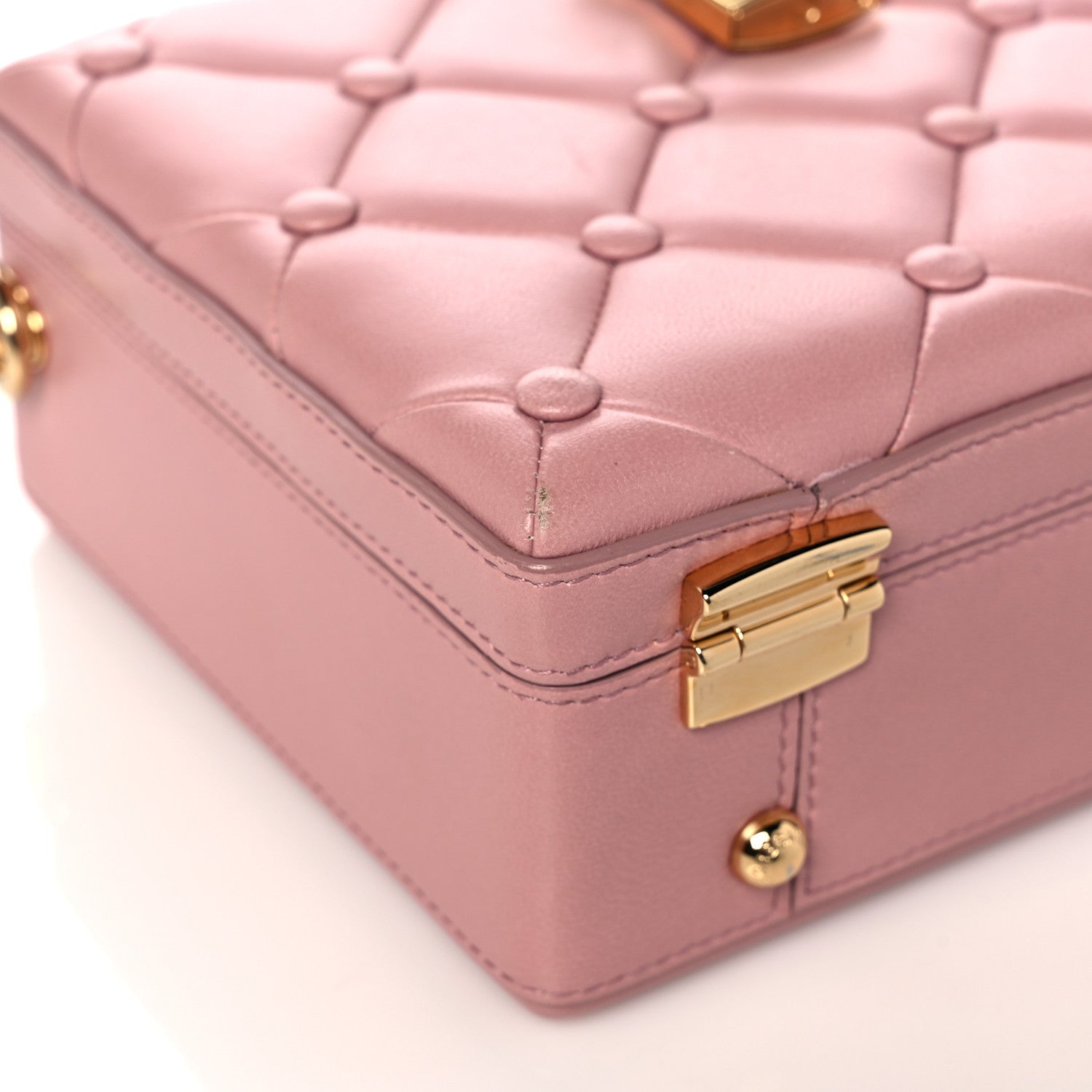 Dolce & Gabbana Lambskin Quilted Box Bag Pink 7 of 18