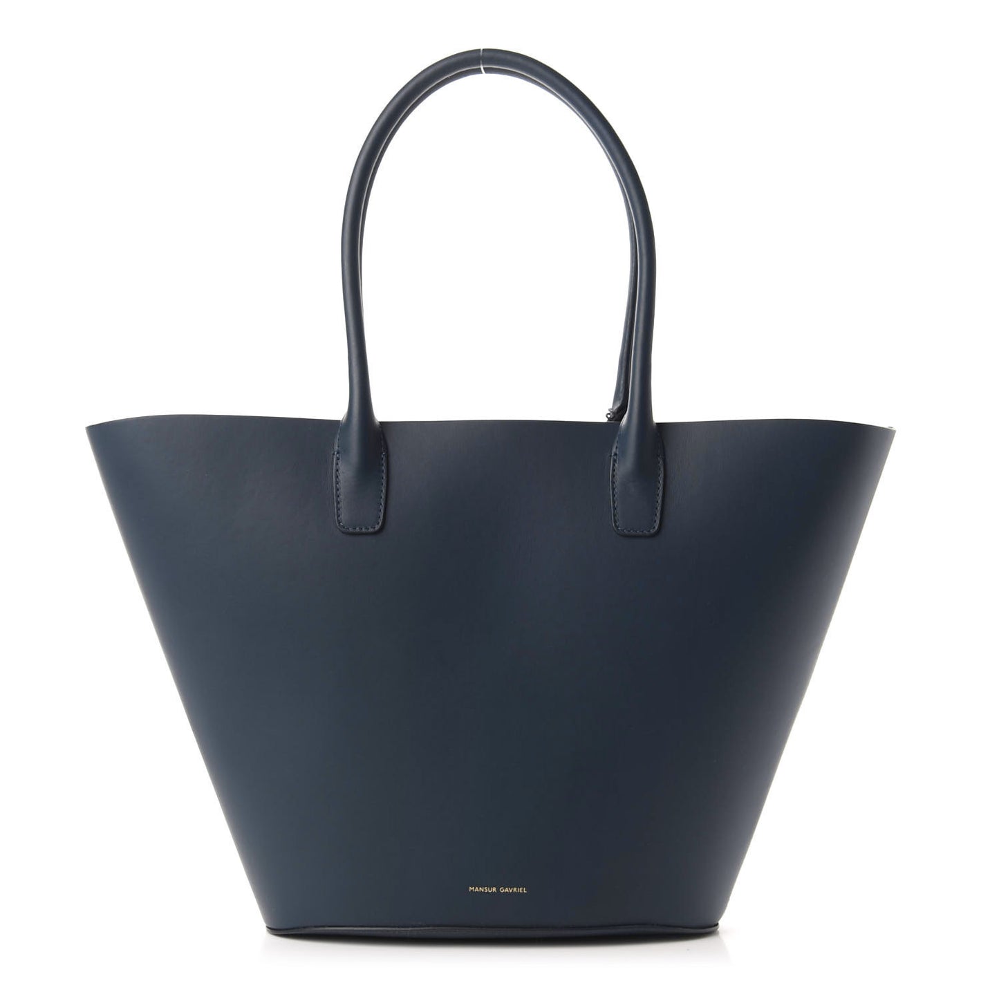 Calfskin Triangle Tote Blu