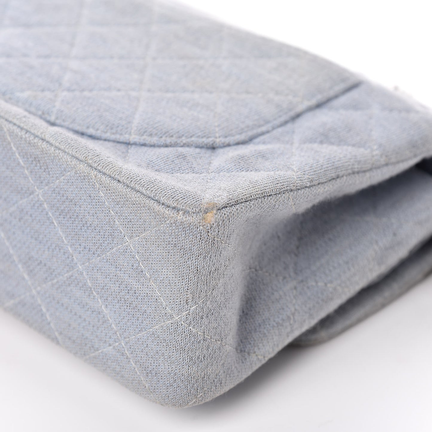 Jersey Quilted Small Double Flap Blue
