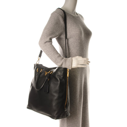 Prada Soft Calf Shopping Tote Nero Black 2 of 8